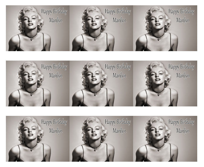 Marilyn Monroe (Nr2) - Edible Cake Topper OR Cupcake Topper, Decor