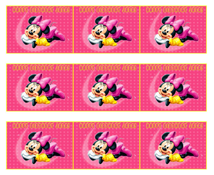 Minnie Mouse - Edible Cake Topper OR Cupcake Topper, Decor