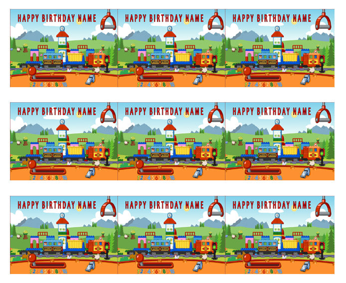 TRAIN For Children - Edible Cake Topper OR Cupcake Topper, Decor