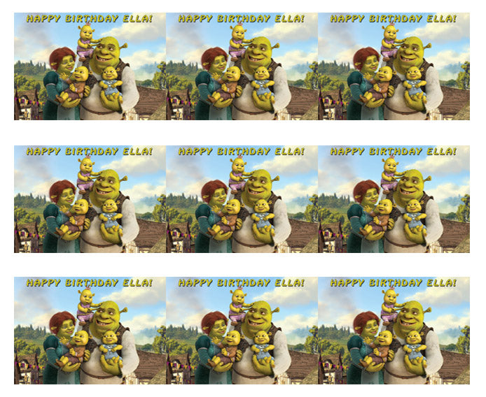 SHREK - Edible Cake Topper OR Cupcake Topper, Decor