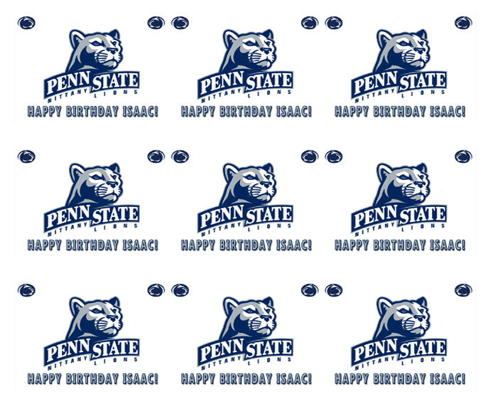 Penn State Nittany Lions - Edible Cake Topper OR Cupcake Topper, Decor