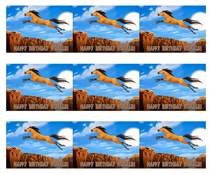 Spirit Stallion Of The Cimarron (Nr3) - Edible Cake Topper OR Cupcake Topper, Decor