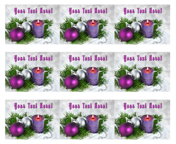 Christmas (Nr11) - Edible Cake Topper, Cupcake Toppers, Strips
