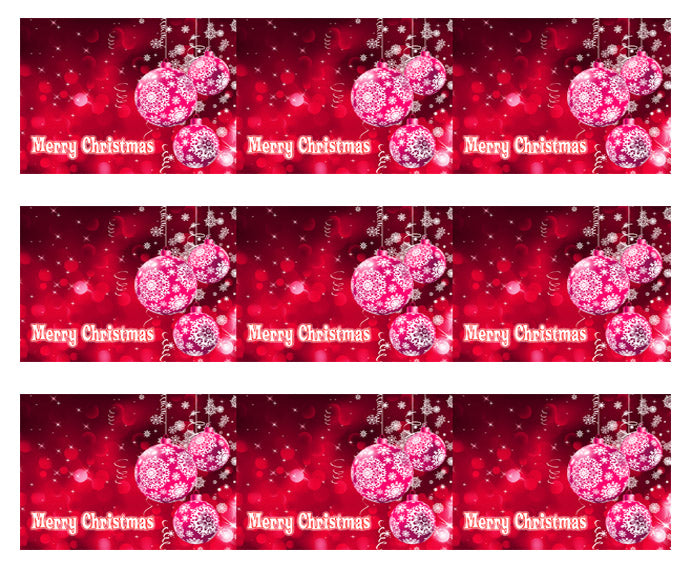 Christmas (Nr9) - Edible Cake Topper, Cupcake Toppers, Strips