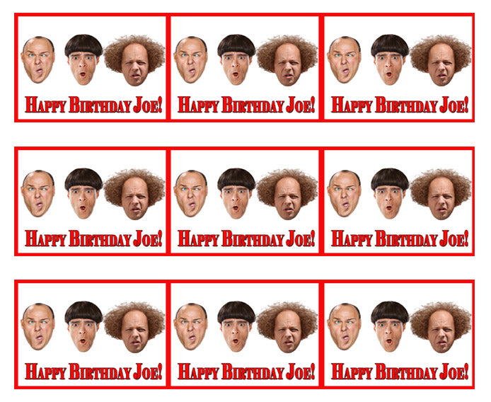 The Three Stooges (Nr1) - Edible Cake Topper OR Cupcake Topper, Decor