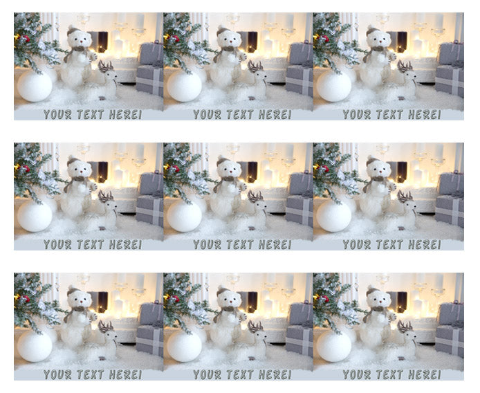 Christmas (Nr10) - Edible Cake Topper, Cupcake Toppers, Strips