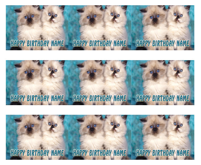 Kitten Cat - Edible Cake Topper OR Cupcake Topper, Decor