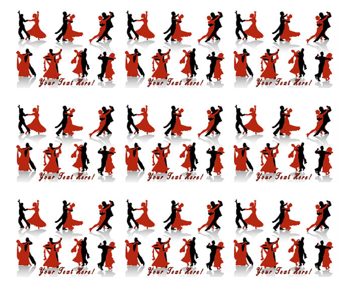 Ballroom Dancers - Edible Cake Topper, Cupcake Toppers, Strips