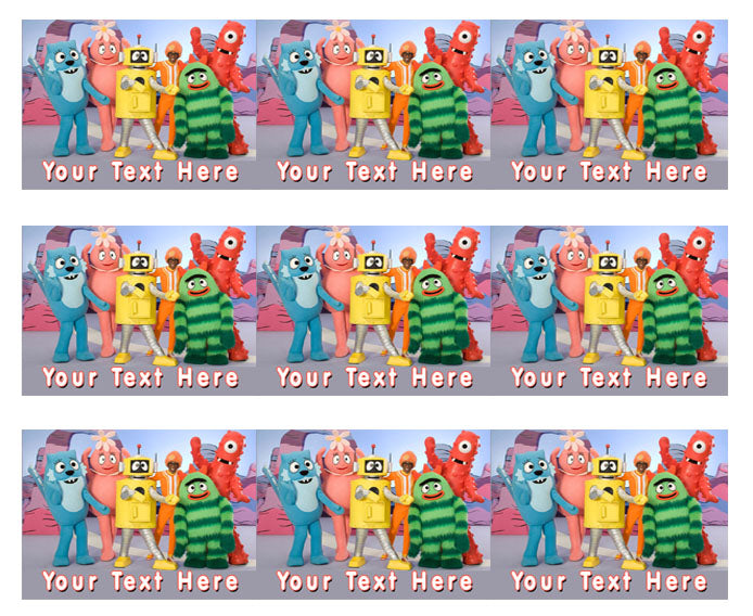 YO GABBA GABBA - Edible Cake Topper, Cupcake Toppers, Strips