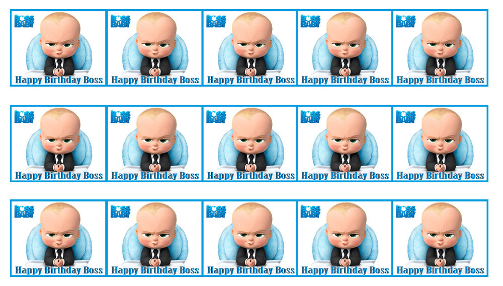 The Boss Baby - Edible Birthday Cake Topper OR Cupcake Topper, Decor
