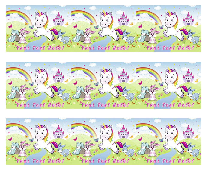 Wonderful Unikorn - Edible Cake Topper, Cupcake Toppers, Strips