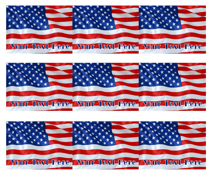 American Flag (Nr1) - Edible Cake Topper, Cupcake Toppers, Strips