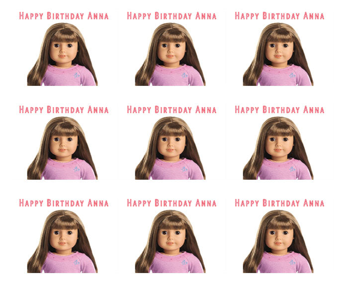 American Girl (Nr3) - Edible Cake Topper, Cupcake Toppers, Strips