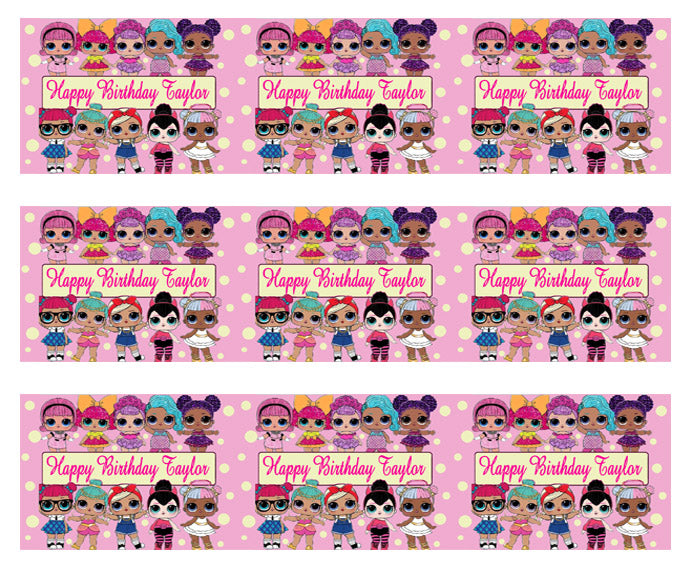 Lol Suprise Dolls (Nr2) - Edible Cake Topper, Cupcake Toppers, Strips