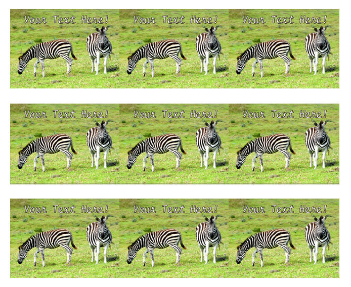 Zebra - Edible Cake Topper, Cupcake Toppers, Strips