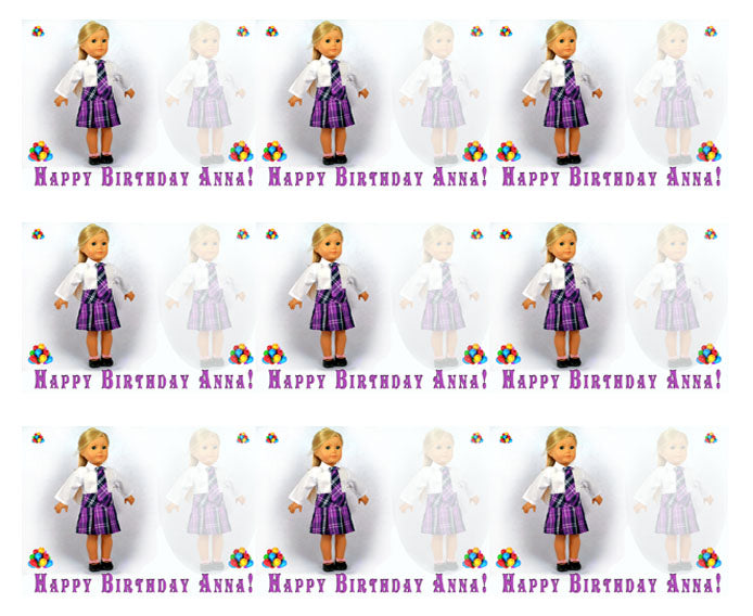 American Girl (Nr2) - Edible Cake Topper, Cupcake Toppers, Strips