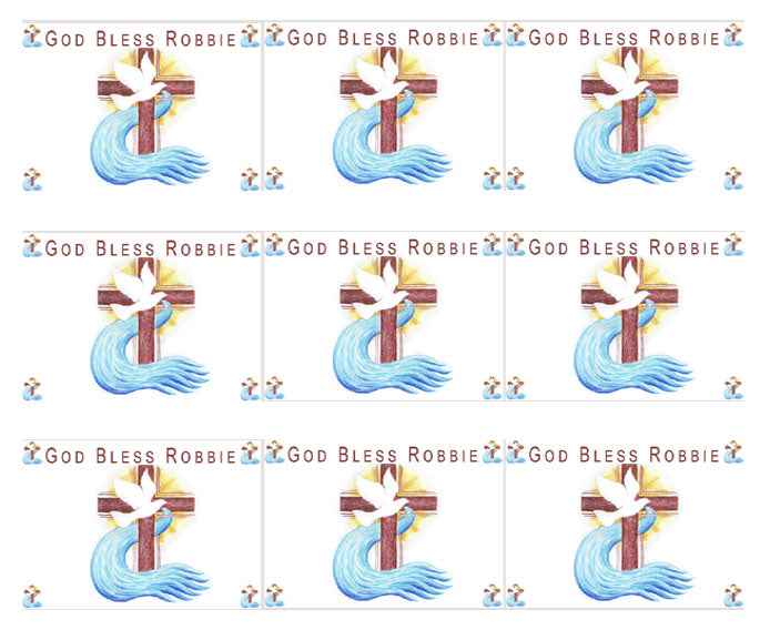 Holy Cross for Christening - Edible Cake Topper OR Cupcake Topper, Decor