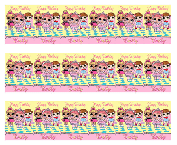 Lol Suprise Dolls (Nr1) - Edible Cake Topper, Cupcake Toppers, Strips