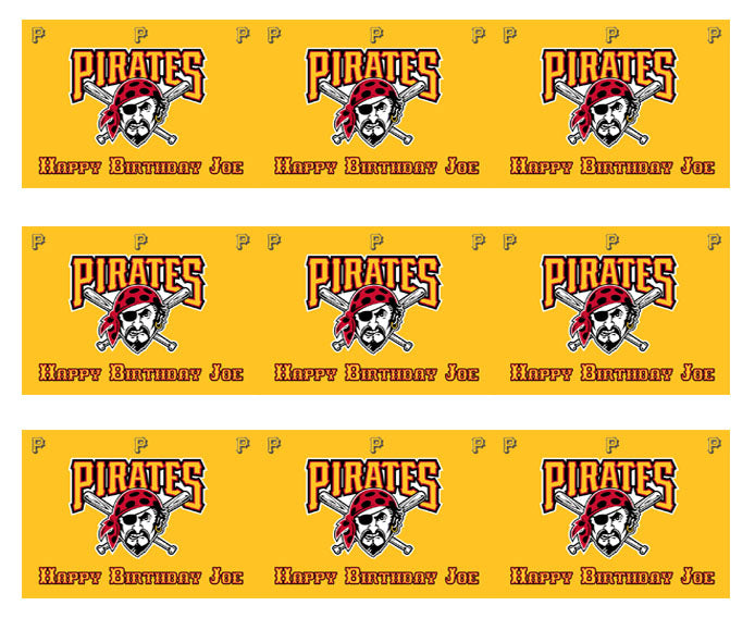 Pittsburgh Pirates - Edible Cake Topper OR Cupcake Topper, Decor