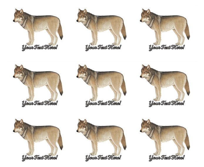 Gray Wolf - Edible Cake Topper OR Cupcake Topper, Decor