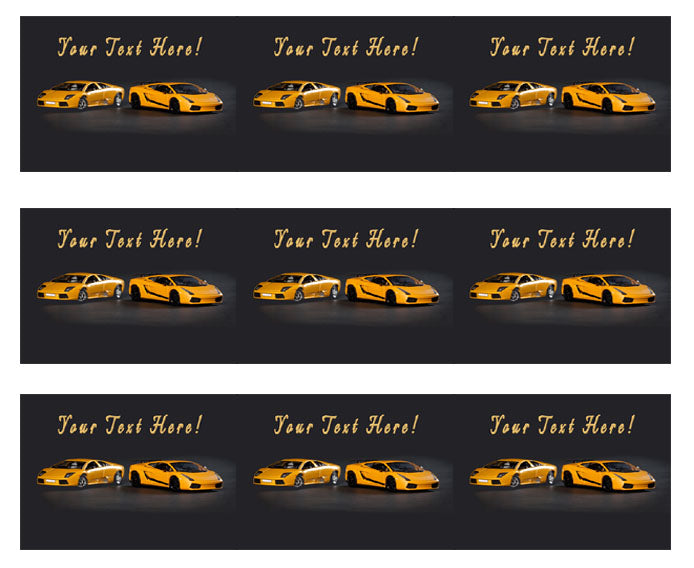 Sport Cars - Edible Cake Topper, Cupcake Toppers, Strips