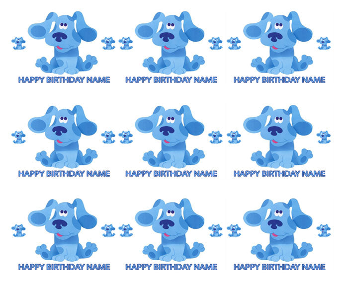 BLUE'S CLUES - Edible Cake Topper, Cupcake Toppers, Strips
