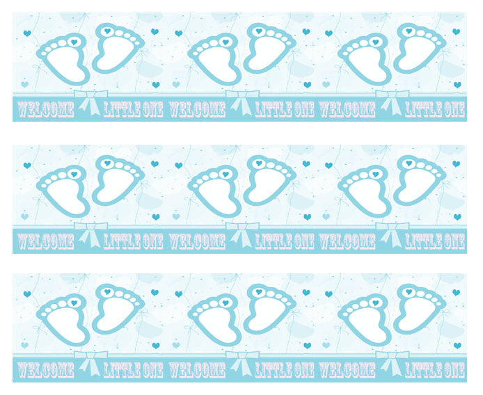 Blue Baby Feet Foot - Edible Cake Topper OR Cupcake Topper, Decor