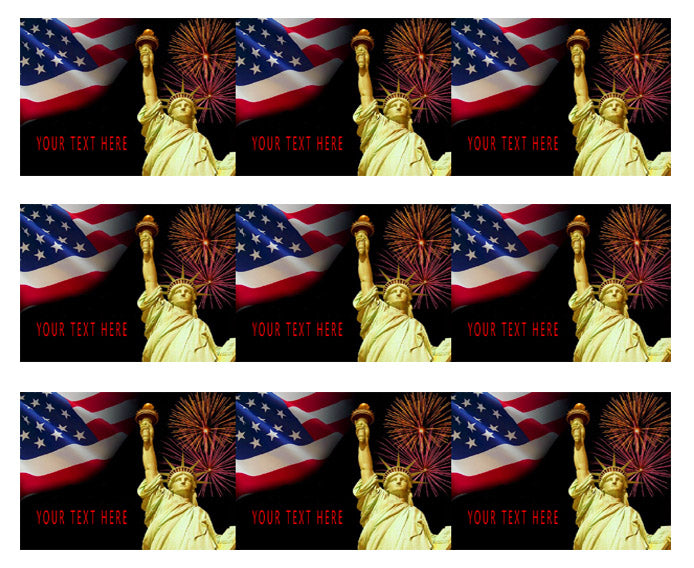 4th of July (Nr1) - Edible Cake Topper, Cupcake Toppers, Strips