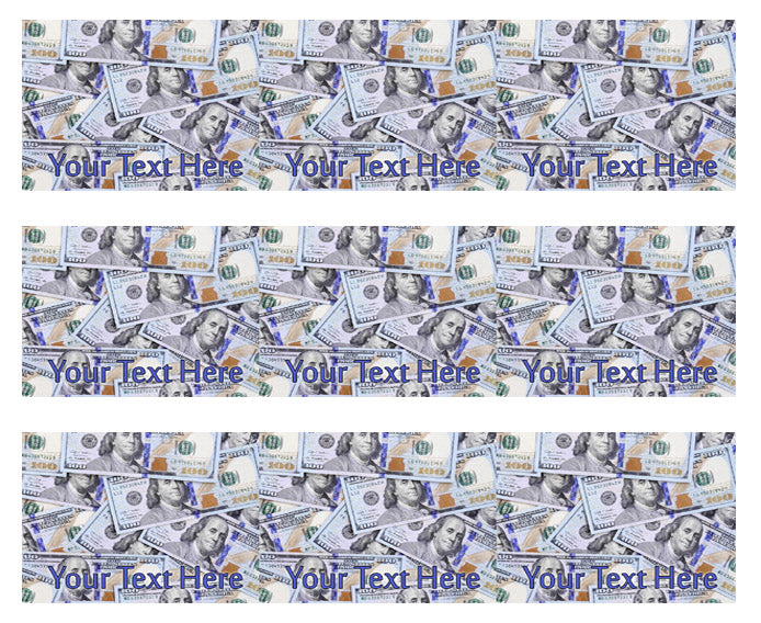 100 dollar bills C - Edible Cake Topper, Cupcake Toppers, Strips