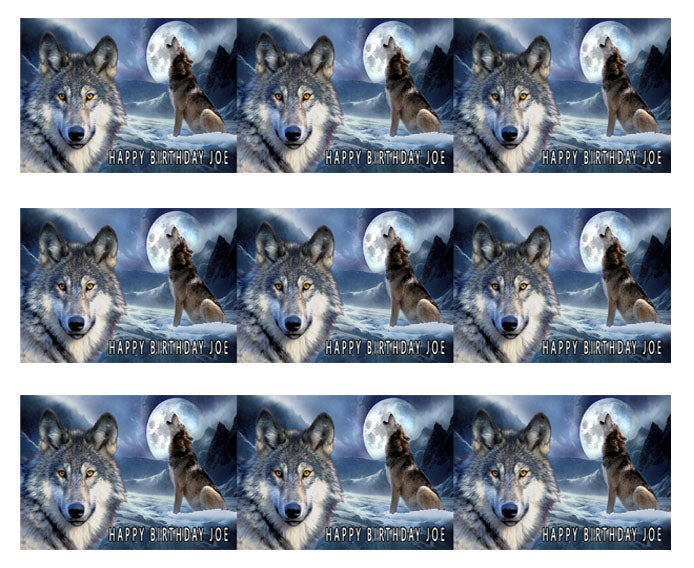 Wolf (Nr2) - Edible Cake Topper OR Cupcake Topper, Decor