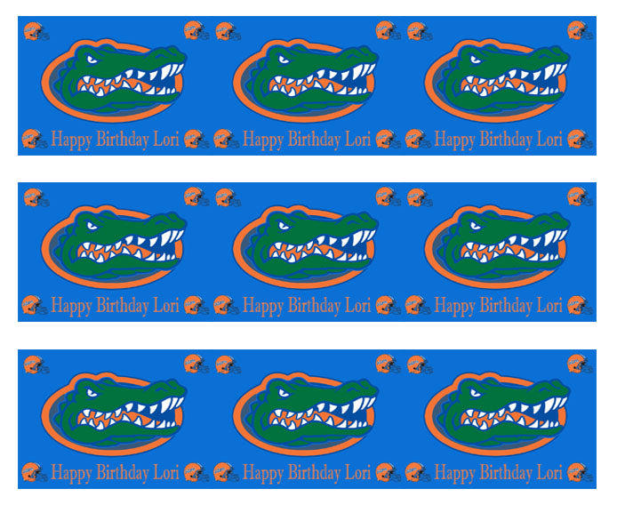 Florida Gators - Edible Cake Topper, Cupcake Toppers, Strips