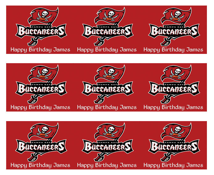 Tampa Bay Buccaneers (Nr2) - Edible Cake Topper OR Cupcake Topper, Decor