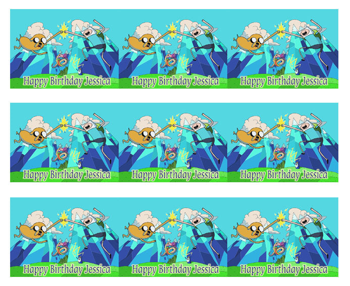 Adventure Time - Edible Cake Topper, Cupcake Toppers, Strips