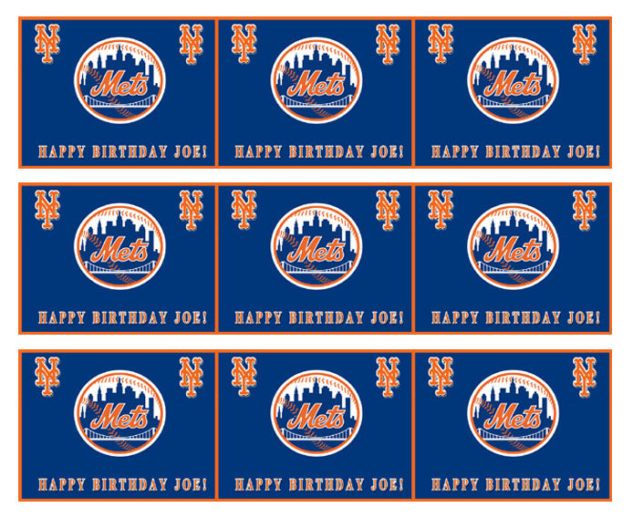 New York Mets - Edible Cake Topper OR Cupcake Topper, Decor