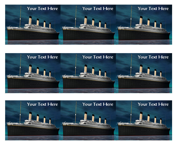 Titanic ship (Nr1) - Edible Cake Topper, Cupcake Toppers, Strips