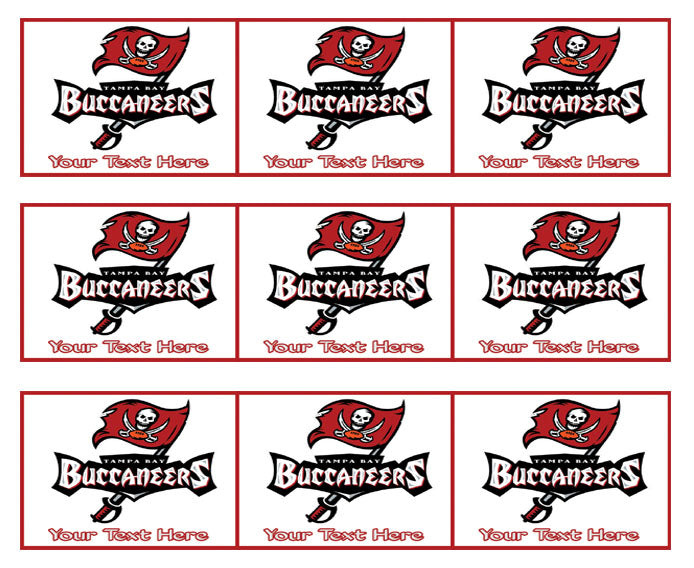 Tampa Bay Buccaneers - Edible Cake Topper OR Cupcake Topper, Decor