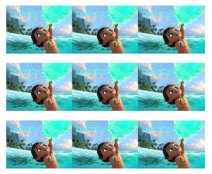 Baby Moana - Edible Cake Topper OR Cupcake Topper, Decor