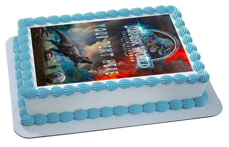 Jurassic World The Fallen Kingdom - Edible Cake Topper, Cupcake Toppers, Strips
