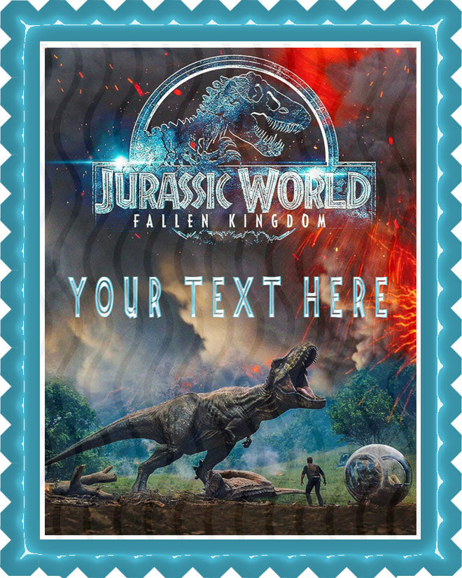 Jurassic World The Fallen Kingdom - Edible Cake Topper, Cupcake Toppers, Strips