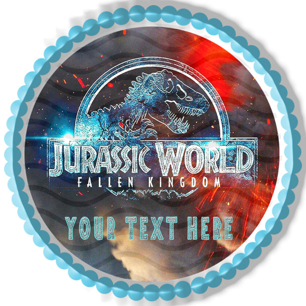 Jurassic World The Fallen Kingdom - Edible Cake Topper, Cupcake Toppers, Strips