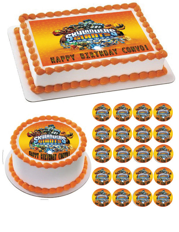 Skylander Giants 1 Edible Birthday Cake Topper OR Cupcake Topper, Decor - Edible Prints On Cake (Edible Cake &Cupcake Topper)