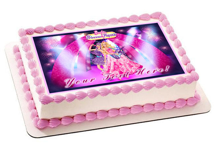 Barbie Princess and the Popstar (Nr2) - Edible Cake Topper, Cupcake Toppers, Strips