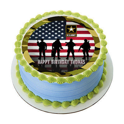 US ARMY - Edible Cake Topper OR Cupcake Topper, Decor