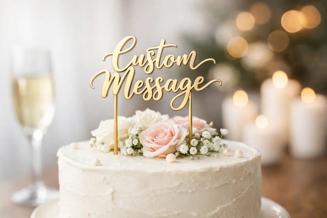 A Cake Topper With Custom Message That Feels Personal