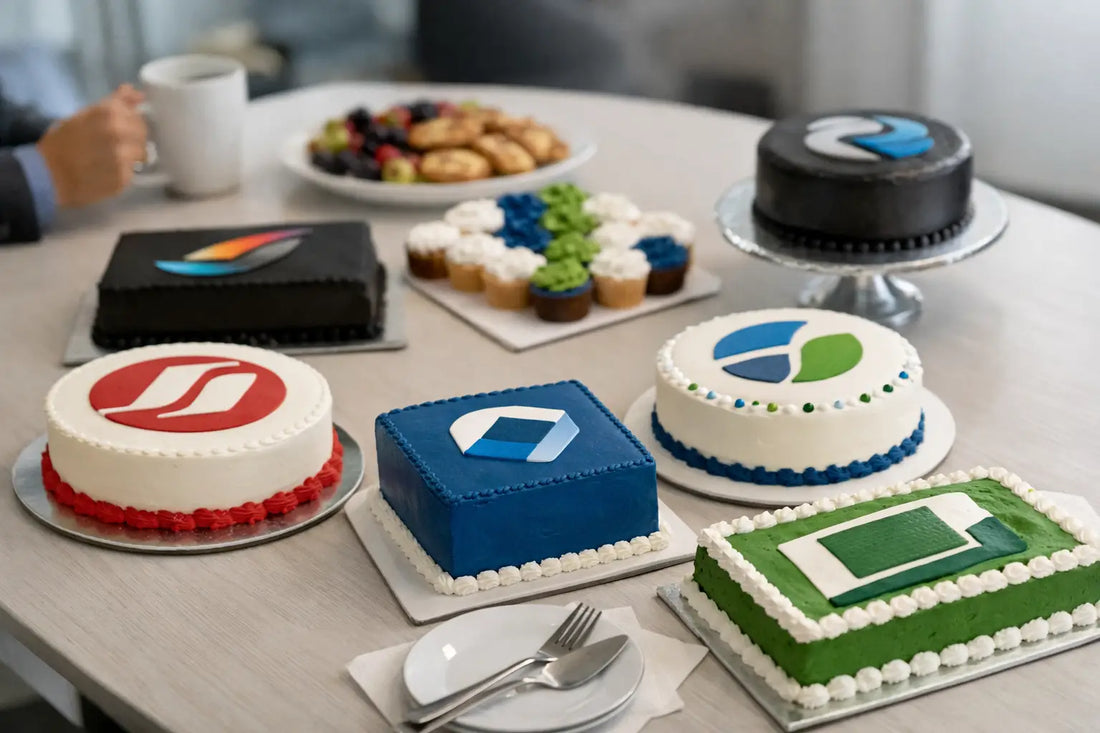 12 Corporate Logo Cake Examples for Work Events