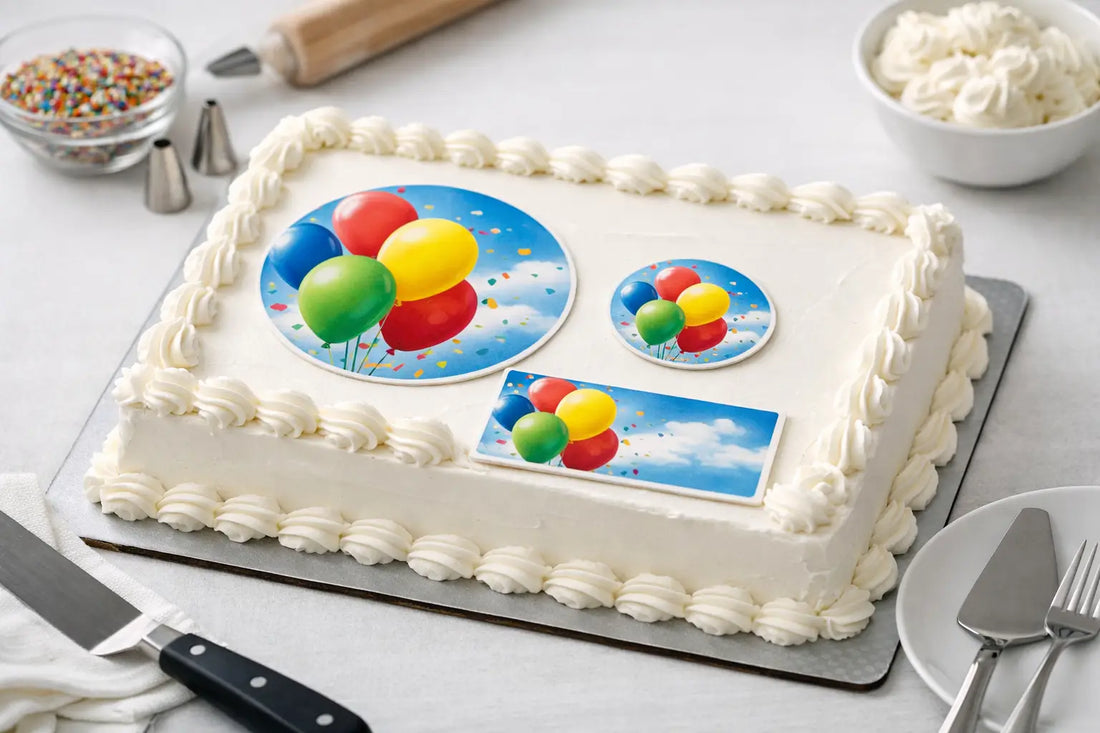 What Size Edible Topper Fits a Quarter Sheet?