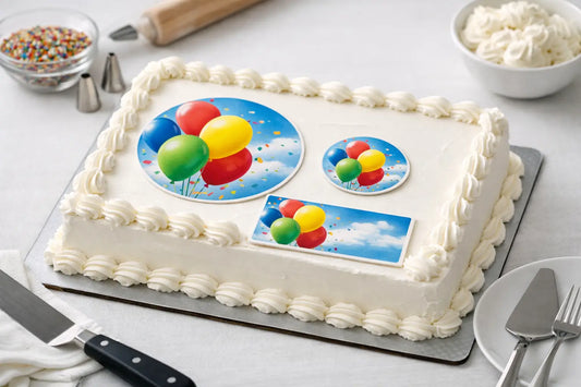 What Size Edible Topper Fits a Quarter Sheet?