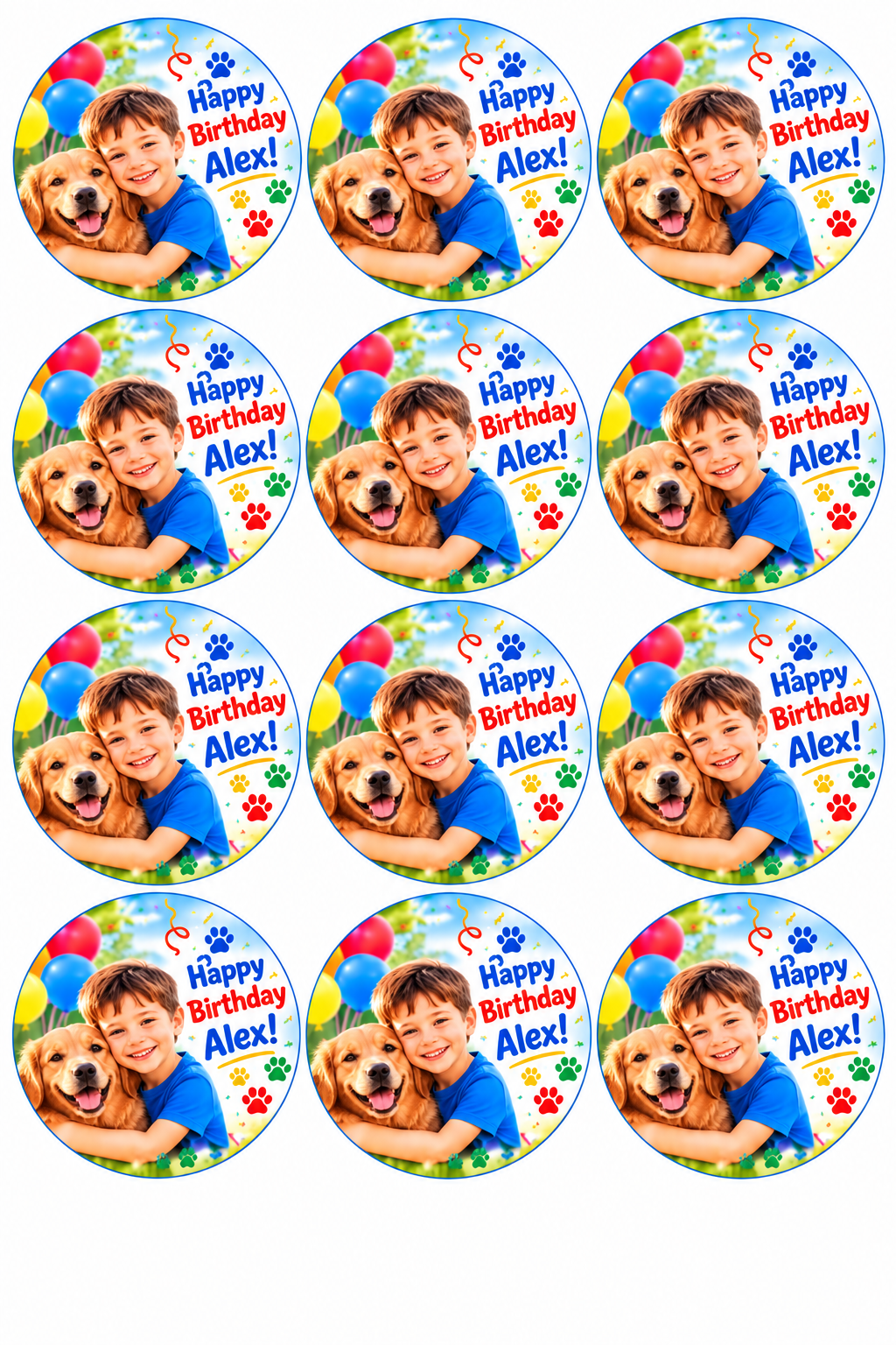 Custom Edible Cake or Cupcake Topper with own picture: Create Your Special Event with Custom Edible Image Toppers - Upload Photos for Unique, Stylish Designs on Rectangular, Round Cakes or Cupcake