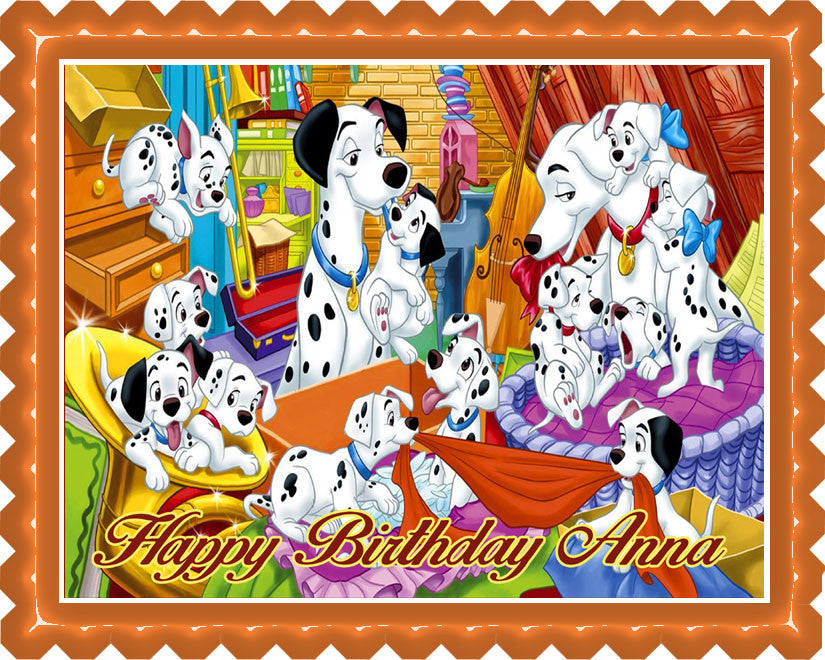 101 DALMATIANS - Edible Cake Topper, Cupcake Toppers, Strips