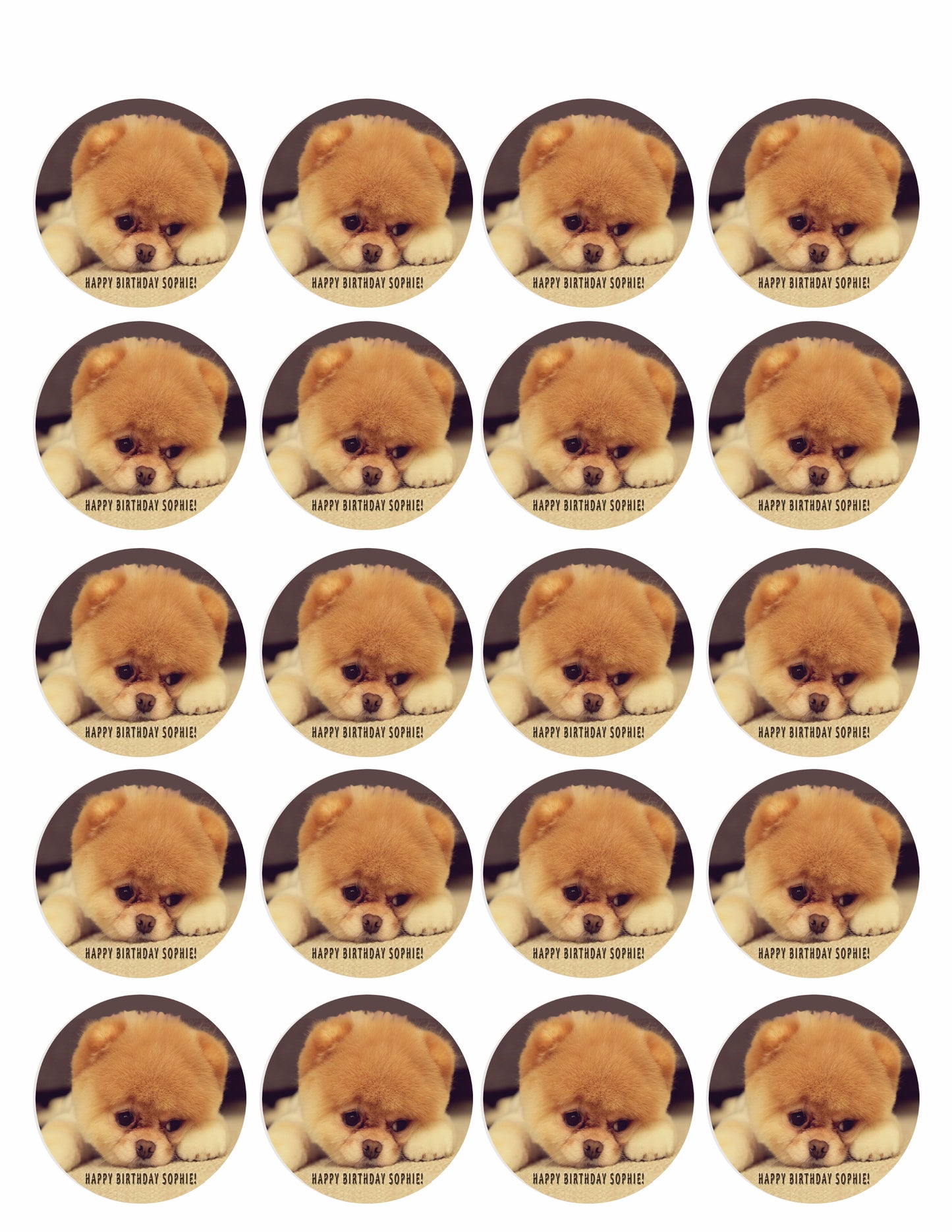 Puppy - Edible Cake Topper OR Cupcake Topper, Decor